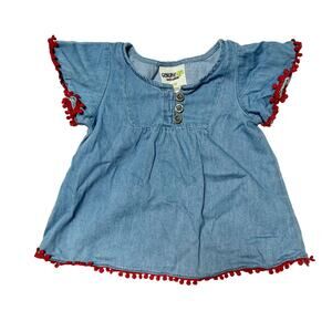 Genuine Kids Chambray Pom Shirt 12m